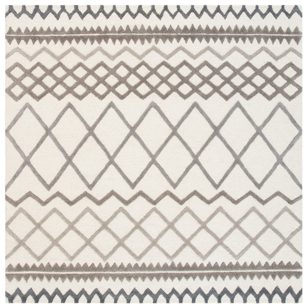 SAFAVIEH Glamour GLM634A Handmade Ivory / Grey Rug Image 6