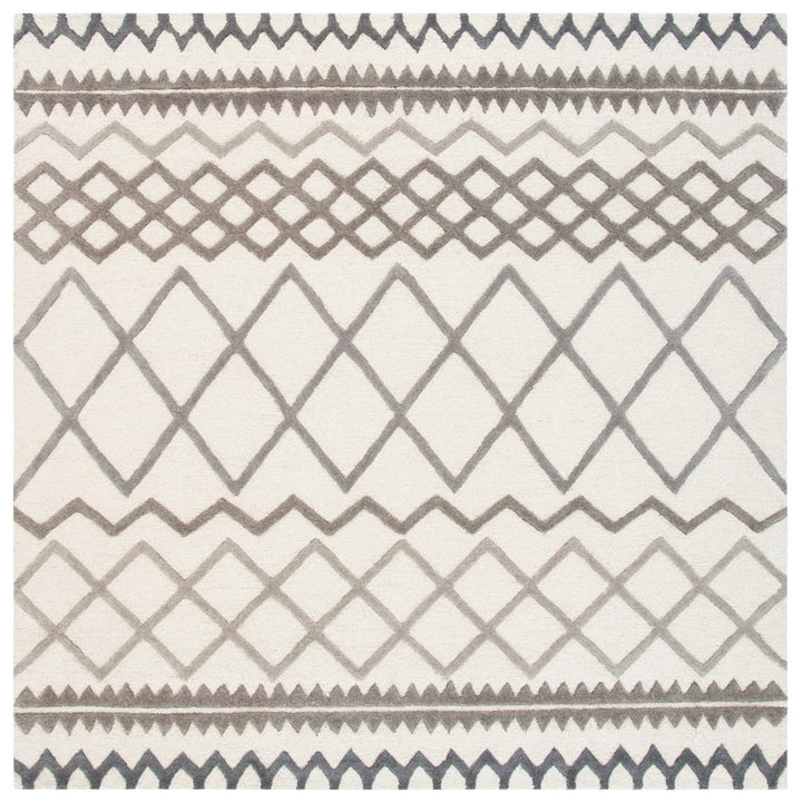 SAFAVIEH Glamour GLM634A Handmade Ivory / Grey Rug Image 1