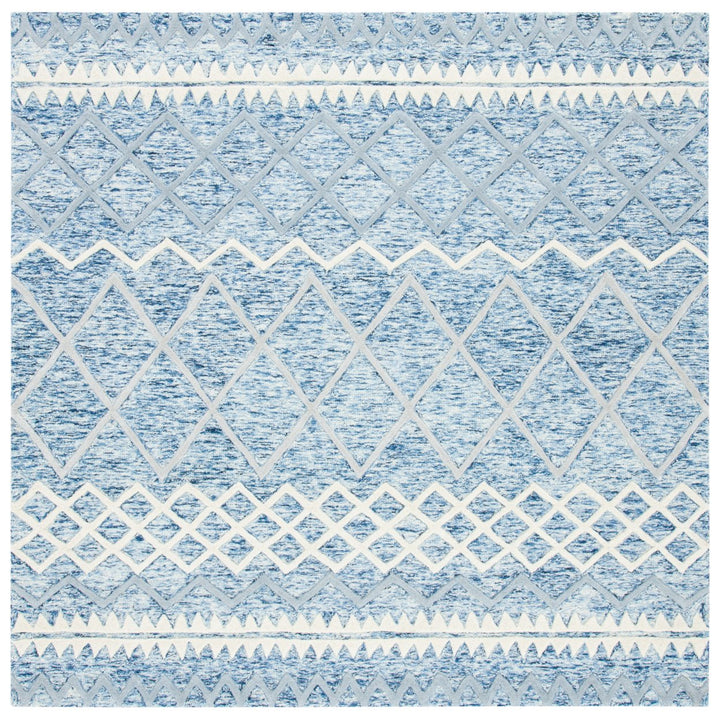 SAFAVIEH Glamour GLM634M Handmade Blue / Ivory Rug Image 6