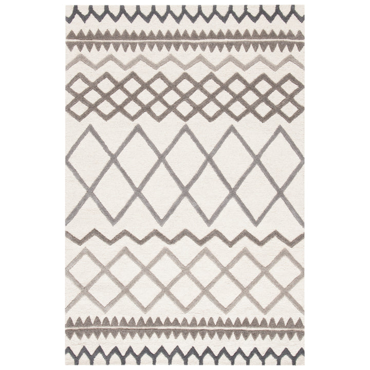 SAFAVIEH Glamour GLM634A Handmade Ivory / Grey Rug Image 1