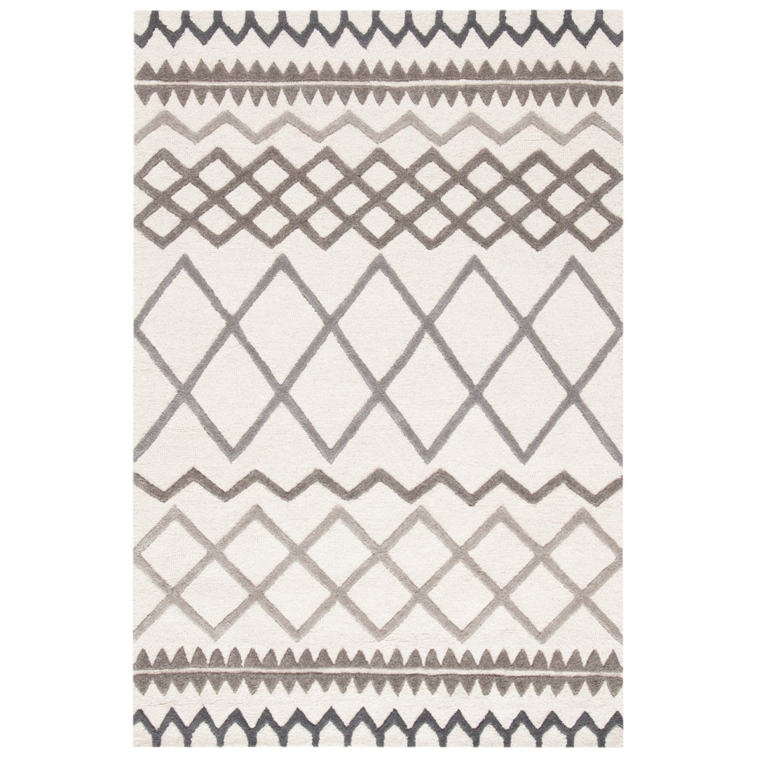 SAFAVIEH Glamour GLM634A Handmade Ivory / Grey Rug Image 8