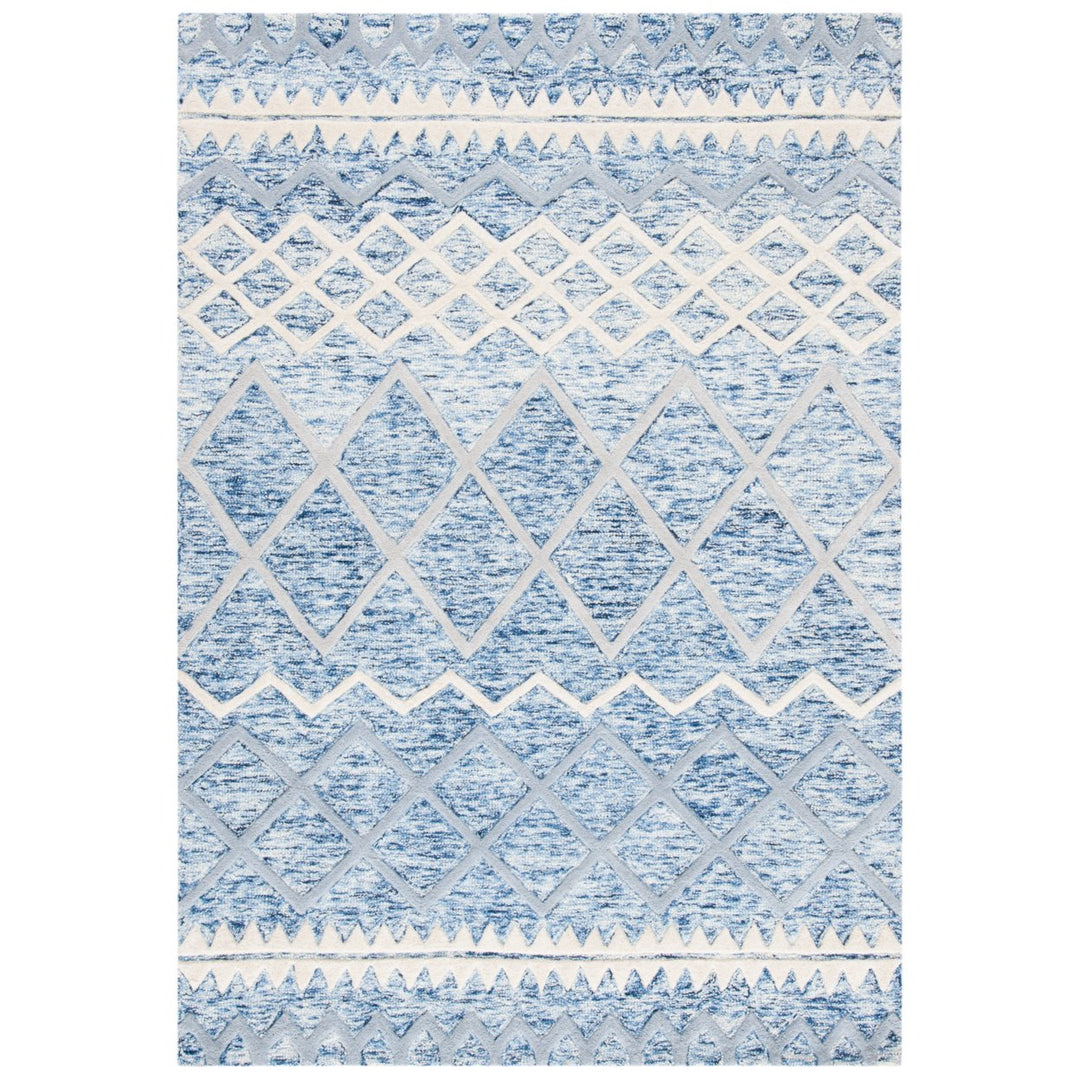 SAFAVIEH Glamour GLM634M Handmade Blue / Ivory Rug Image 8