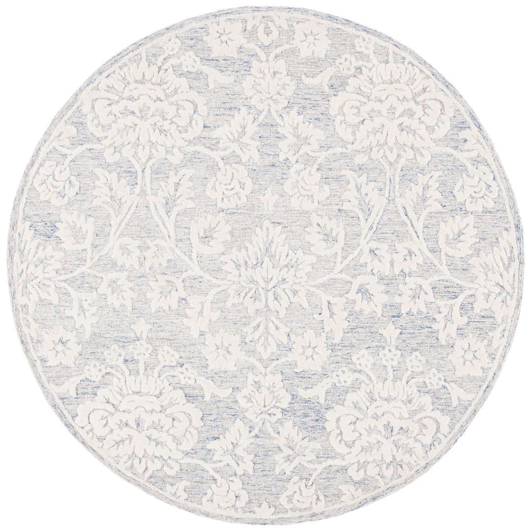 SAFAVIEH Glamour GLM651M Handmade Blue / Ivory Rug Image 4