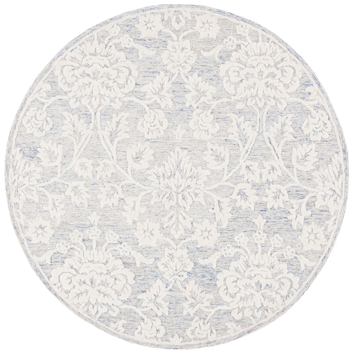 SAFAVIEH Glamour GLM651M Handmade Blue / Ivory Rug Image 4