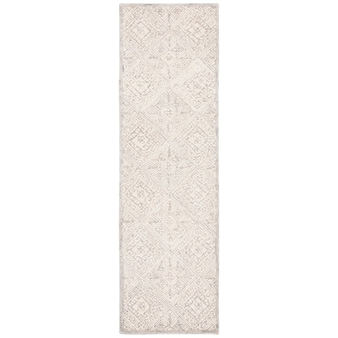 SAFAVIEH Glamour GLM660F Handmade Grey / Ivory Rug Image 1