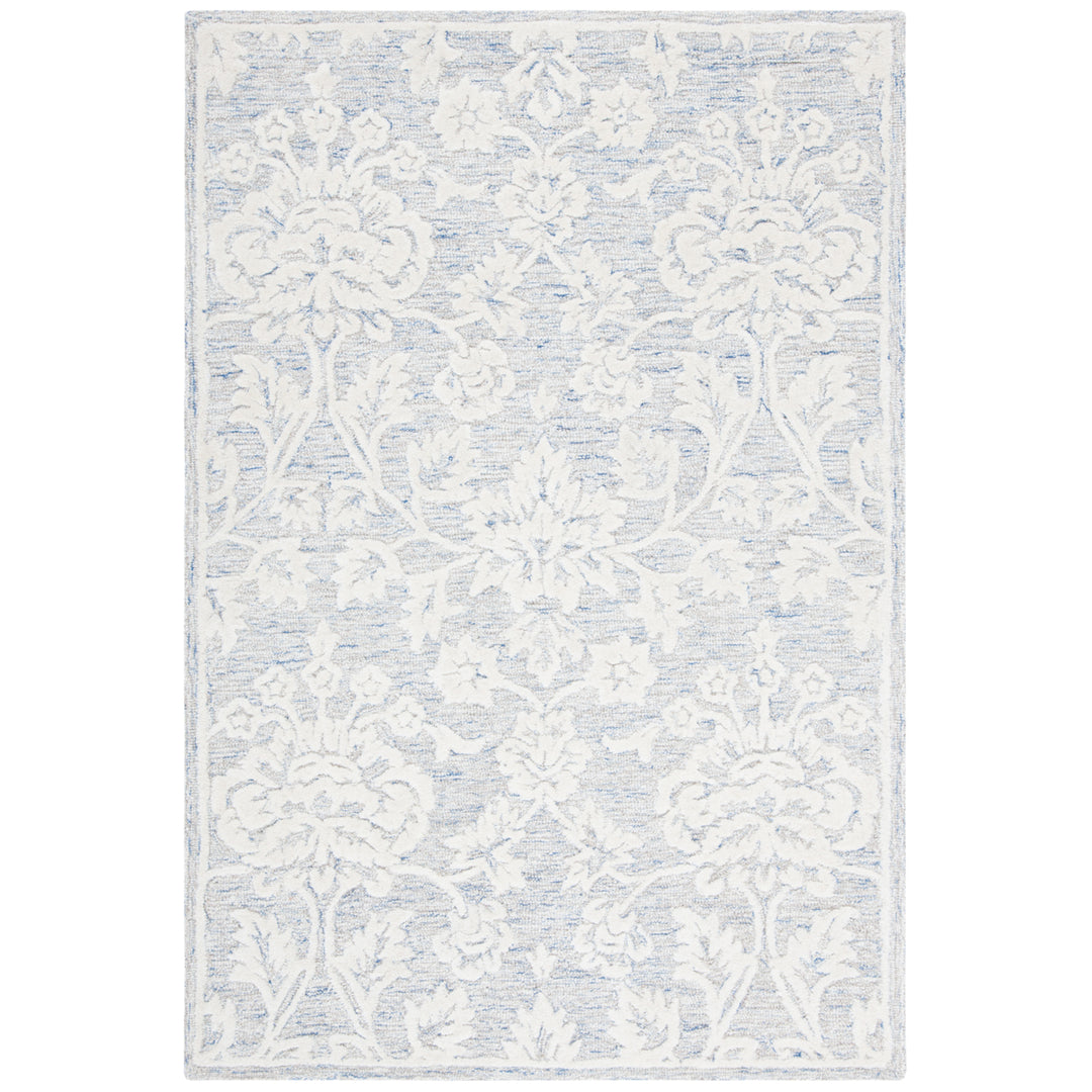 SAFAVIEH Glamour GLM651M Handmade Blue / Ivory Rug Image 10