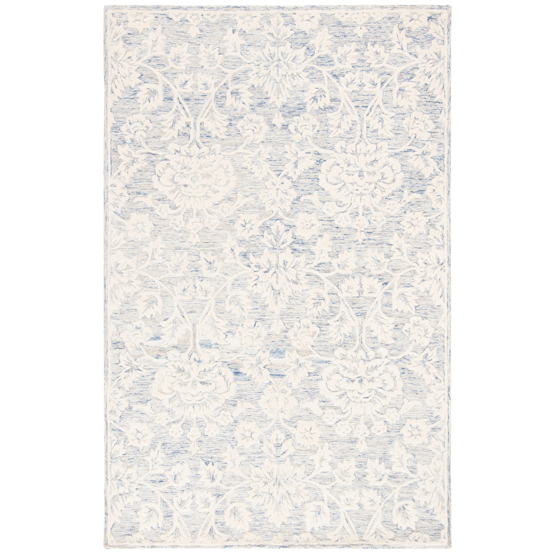 SAFAVIEH Glamour GLM651M Handmade Blue / Ivory Rug Image 11