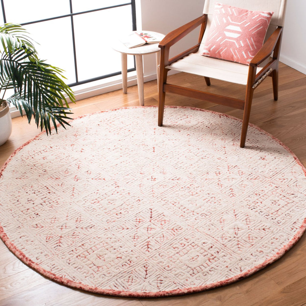 SAFAVIEH Glamour GLM660U Handmade Pink / Ivory Rug Image 2