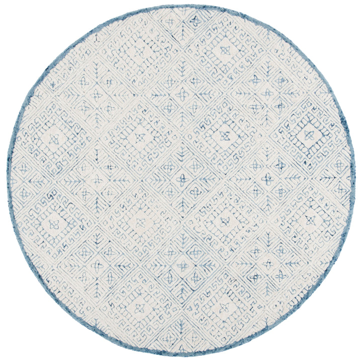 SAFAVIEH Glamour GLM660M Handmade Blue / Ivory Rug Image 3