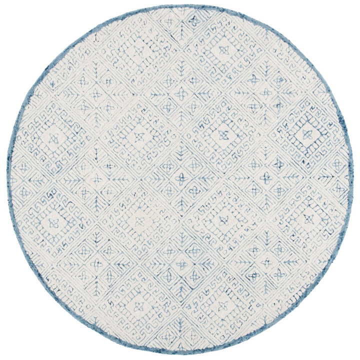 SAFAVIEH Glamour GLM660M Handmade Blue / Ivory Rug Image 1