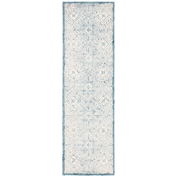 SAFAVIEH Glamour GLM660M Handmade Blue / Ivory Rug Image 4