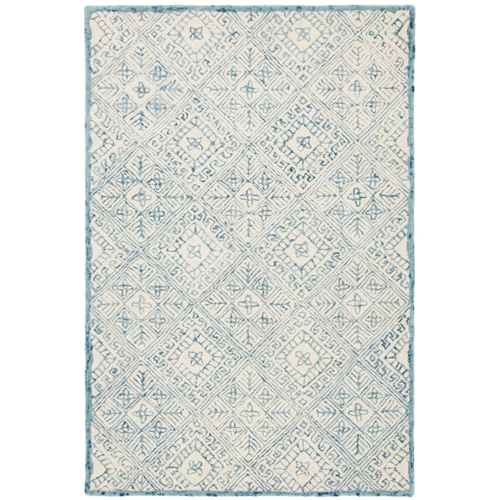 SAFAVIEH Glamour GLM660M Handmade Blue / Ivory Rug Image 9