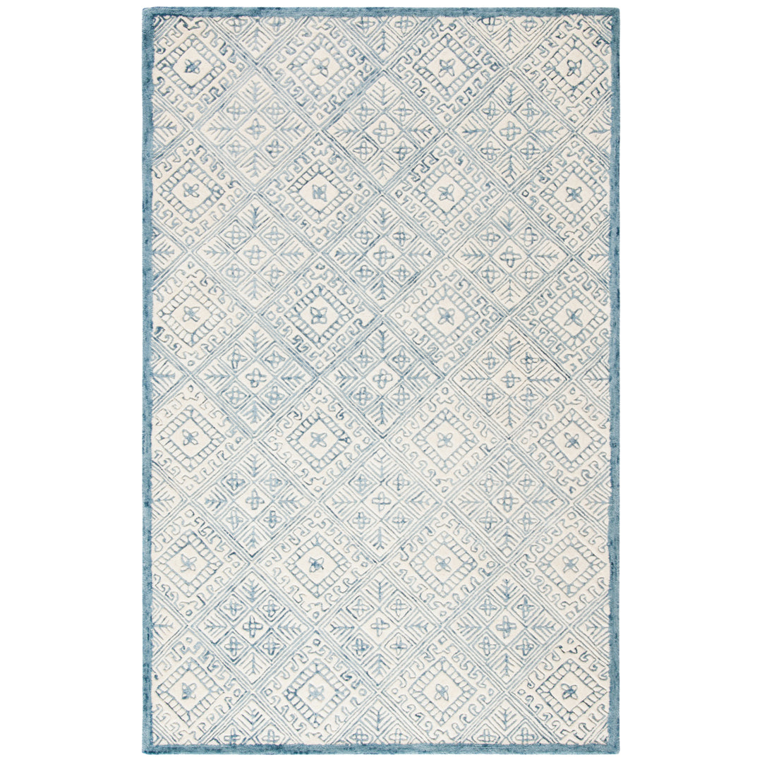 SAFAVIEH Glamour GLM660M Handmade Blue / Ivory Rug Image 10