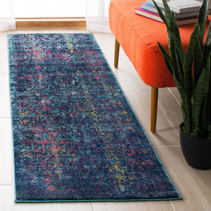 SAFAVIEH Granada Collection GRA351C Blue / Multi Rug Image 2