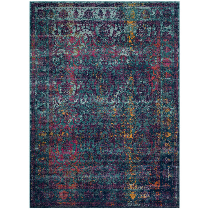 SAFAVIEH Granada Collection GRA351C Blue / Multi Rug Image 7