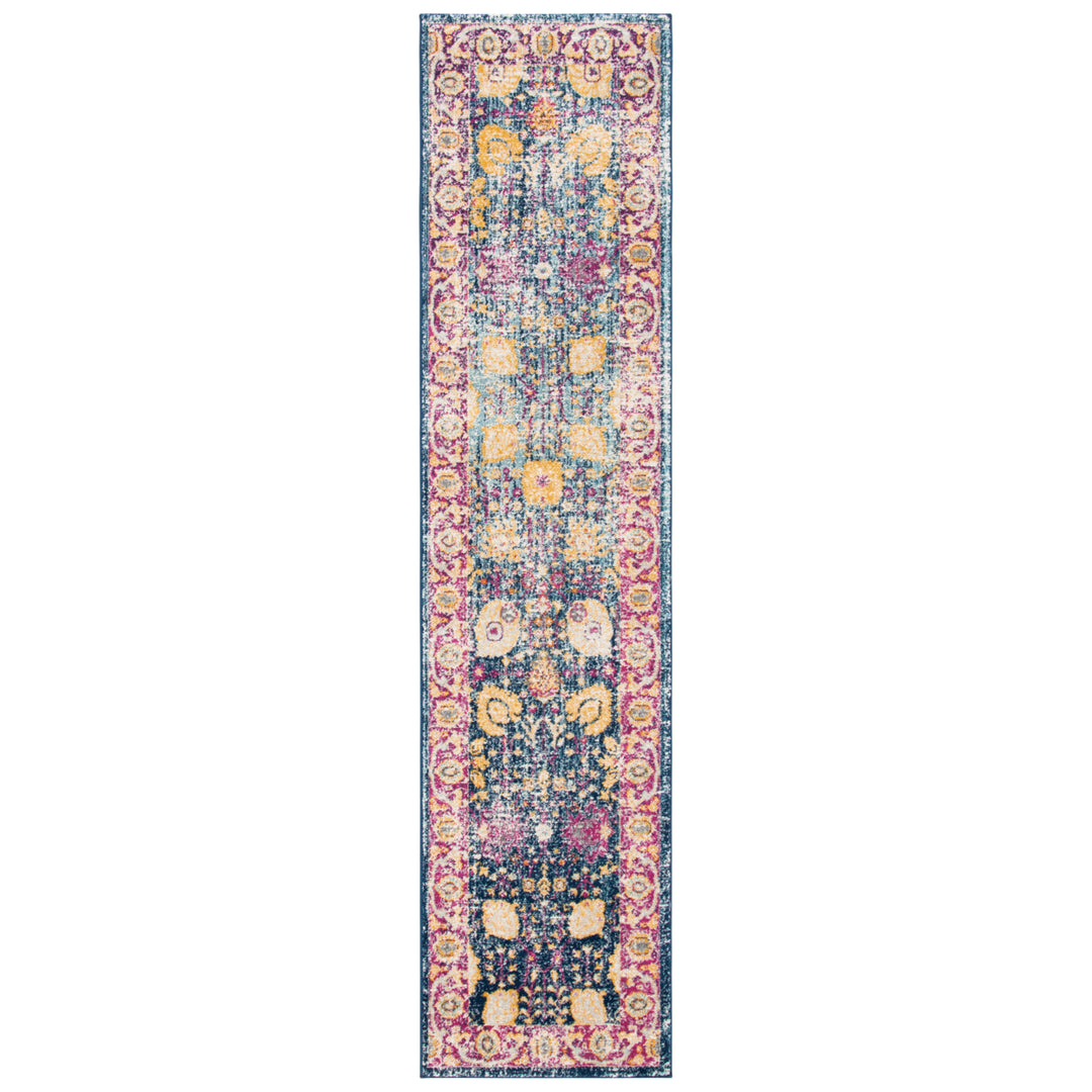 SAFAVIEH Granada Collection GRA350A Blue / Fuchsia Rug Image 5