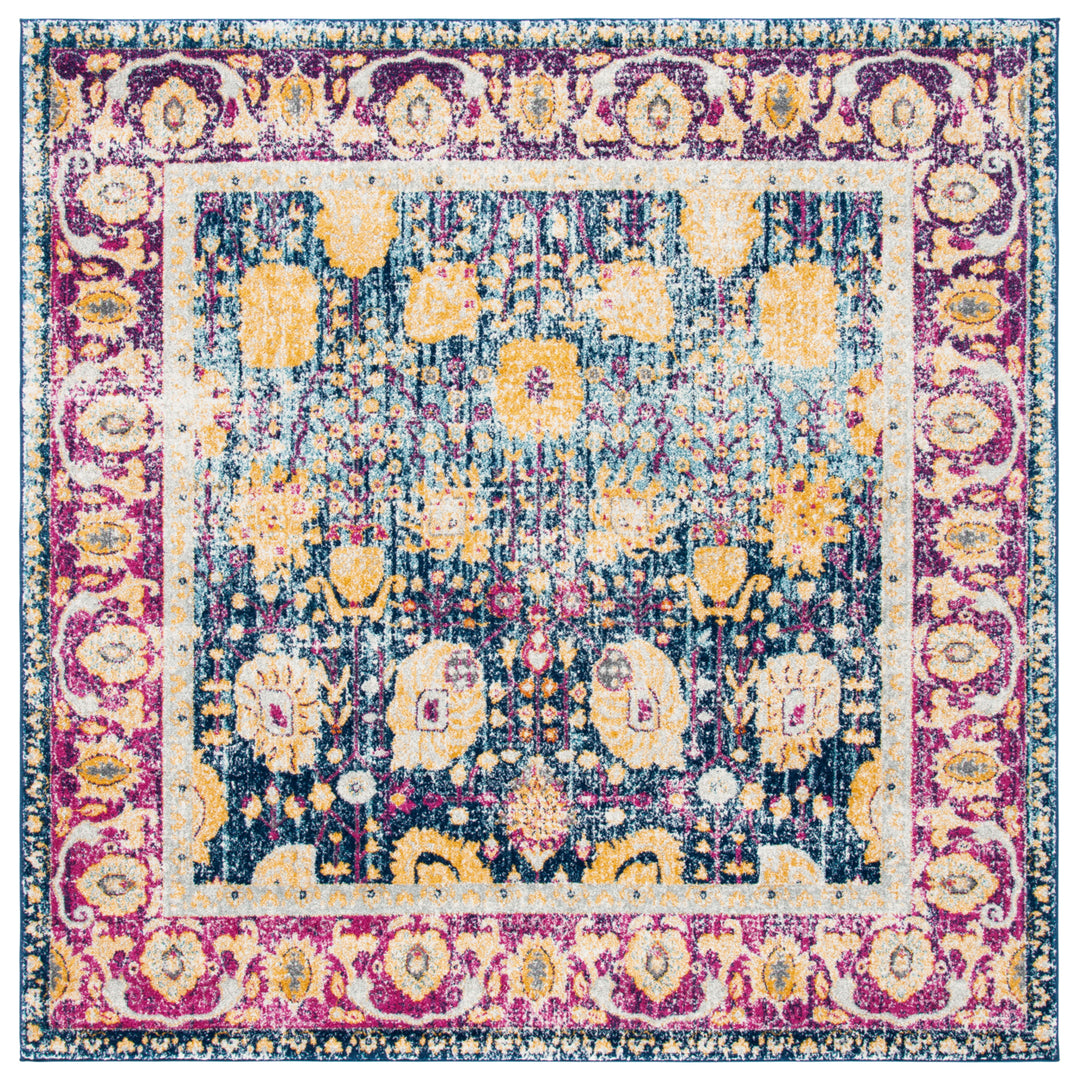 SAFAVIEH Granada Collection GRA350A Blue / Fuchsia Rug Image 6