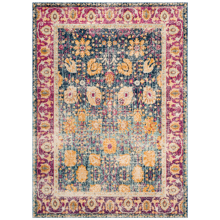 SAFAVIEH Granada Collection GRA350A Blue / Fuchsia Rug Image 8