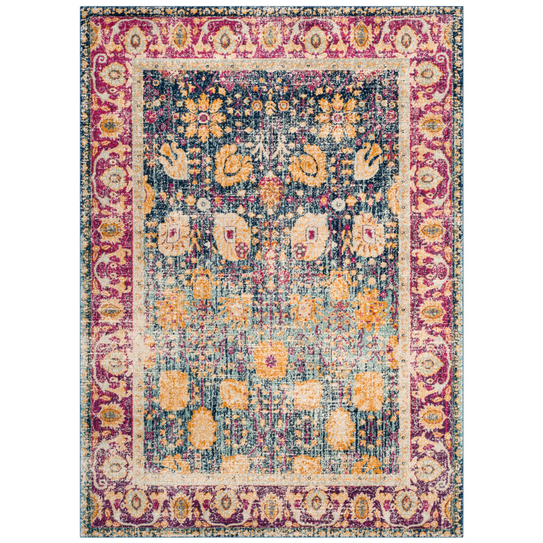 SAFAVIEH Granada Collection GRA350A Blue / Fuchsia Rug Image 11