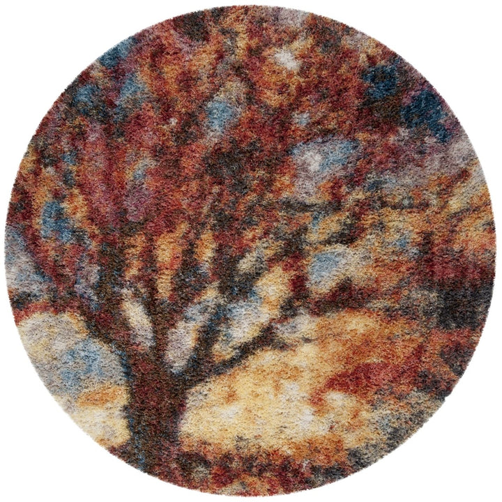 SAFAVIEH Gypsy Collection GYP522C Rust / Blue Rug Image 4