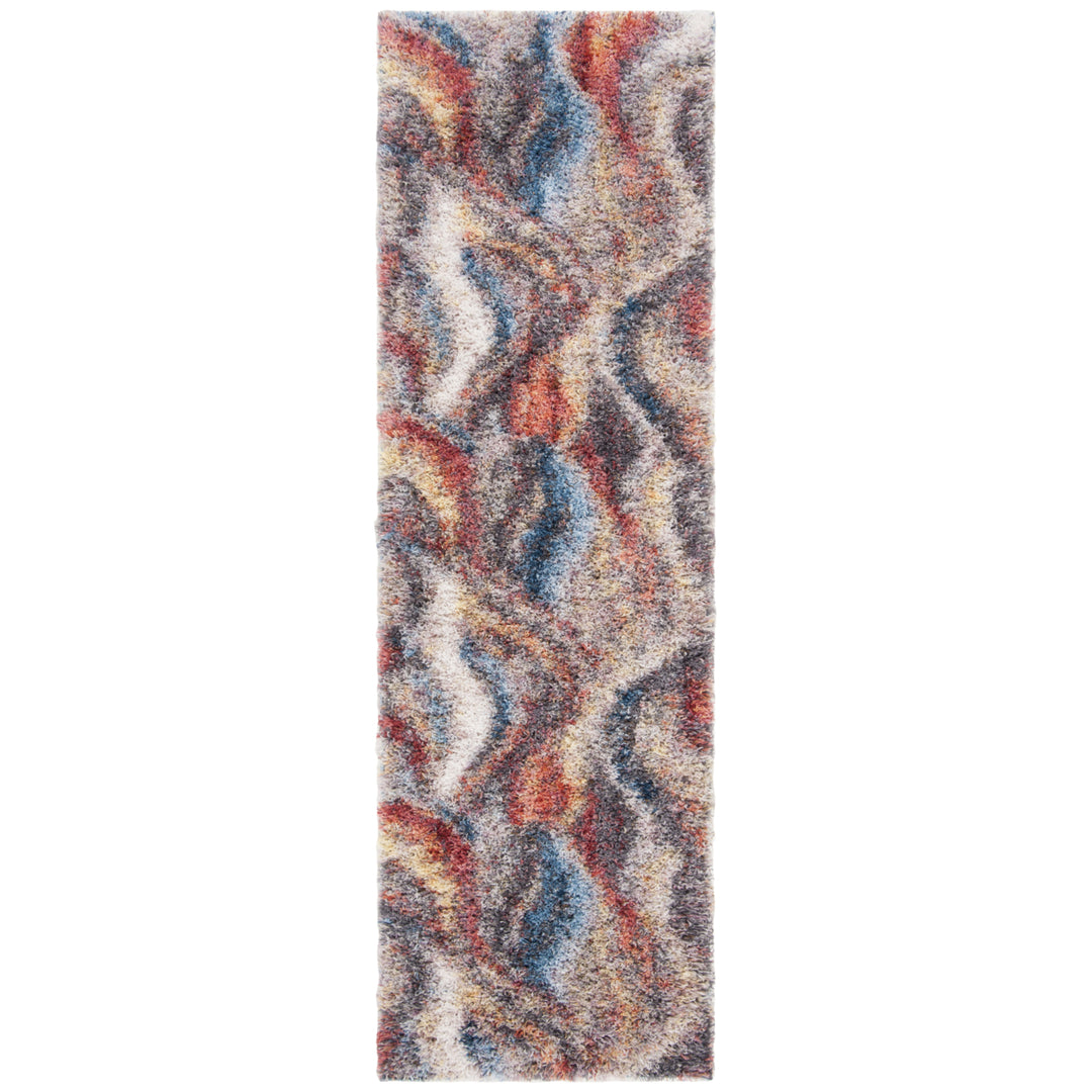 SAFAVIEH Gypsy Collection GYP523C Rust / Blue Rug Image 5