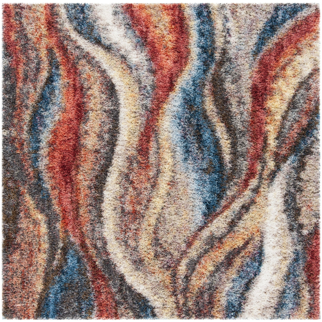 SAFAVIEH Gypsy Collection GYP523C Rust / Blue Rug Image 6