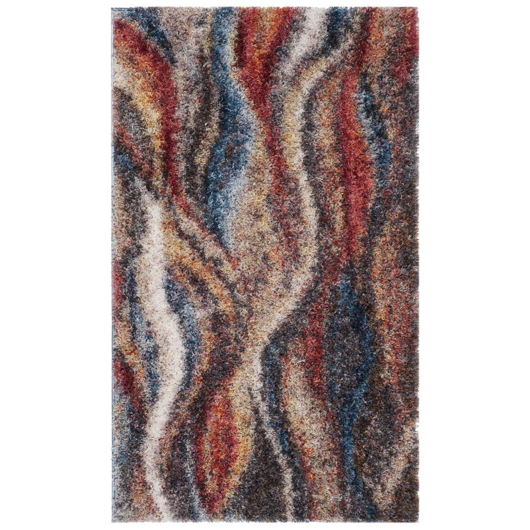 SAFAVIEH Gypsy Collection GYP523C Rust / Blue Rug Image 8