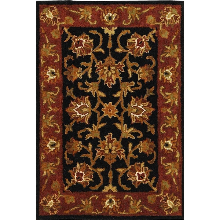 SAFAVIEH Heritage HG112A Handmade Black / Red Rug Image 6