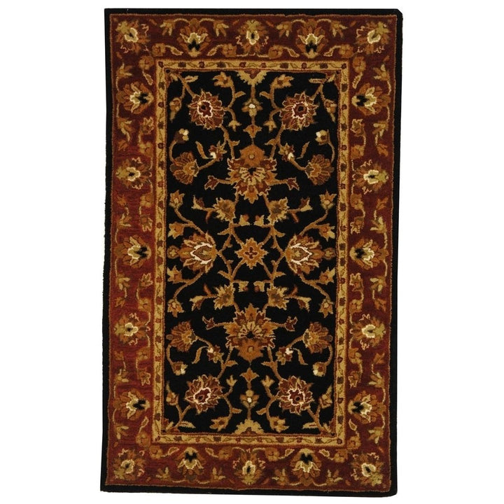 SAFAVIEH Heritage HG112A Handmade Black / Red Rug Image 8