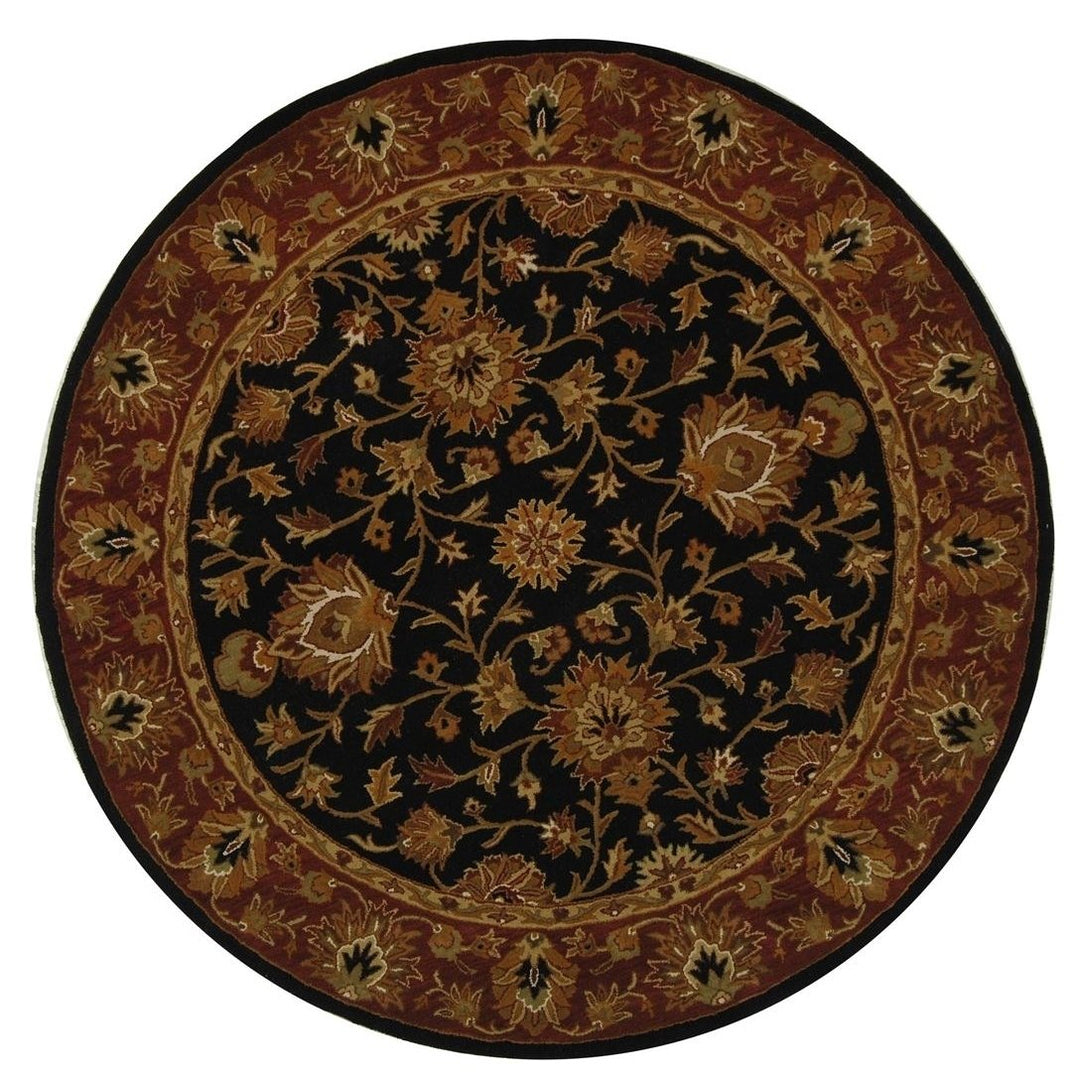 SAFAVIEH Heritage HG112A Handmade Black / Red Rug Image 10