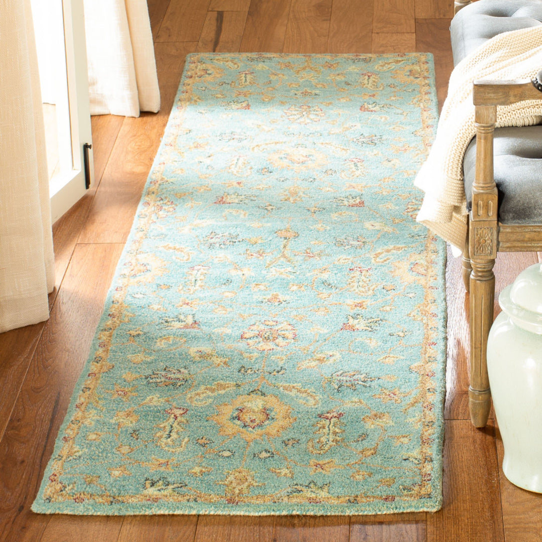 SAFAVIEH Heritage HG274A Handmade Light Blue / Multi Rug Image 3