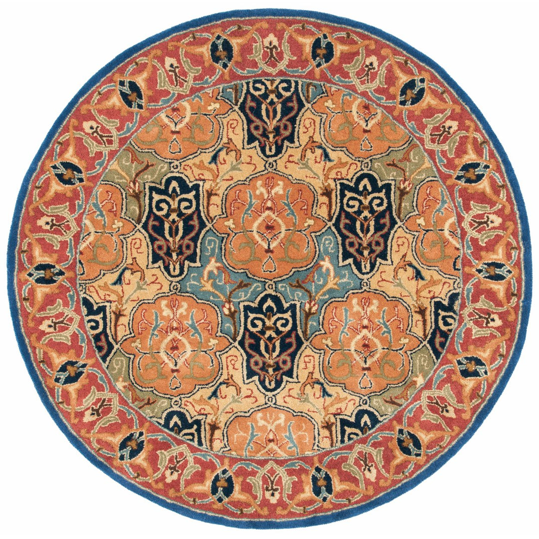 SAFAVIEH Heritage HG277M Handmade Blue / Red Rug Image 1