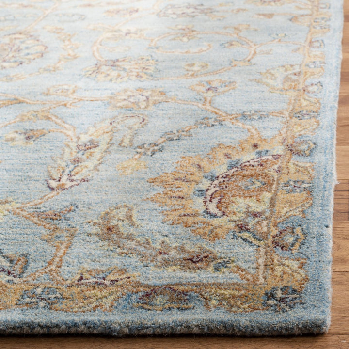 SAFAVIEH Heritage HG274A Handmade Light Blue / Multi Rug Image 7