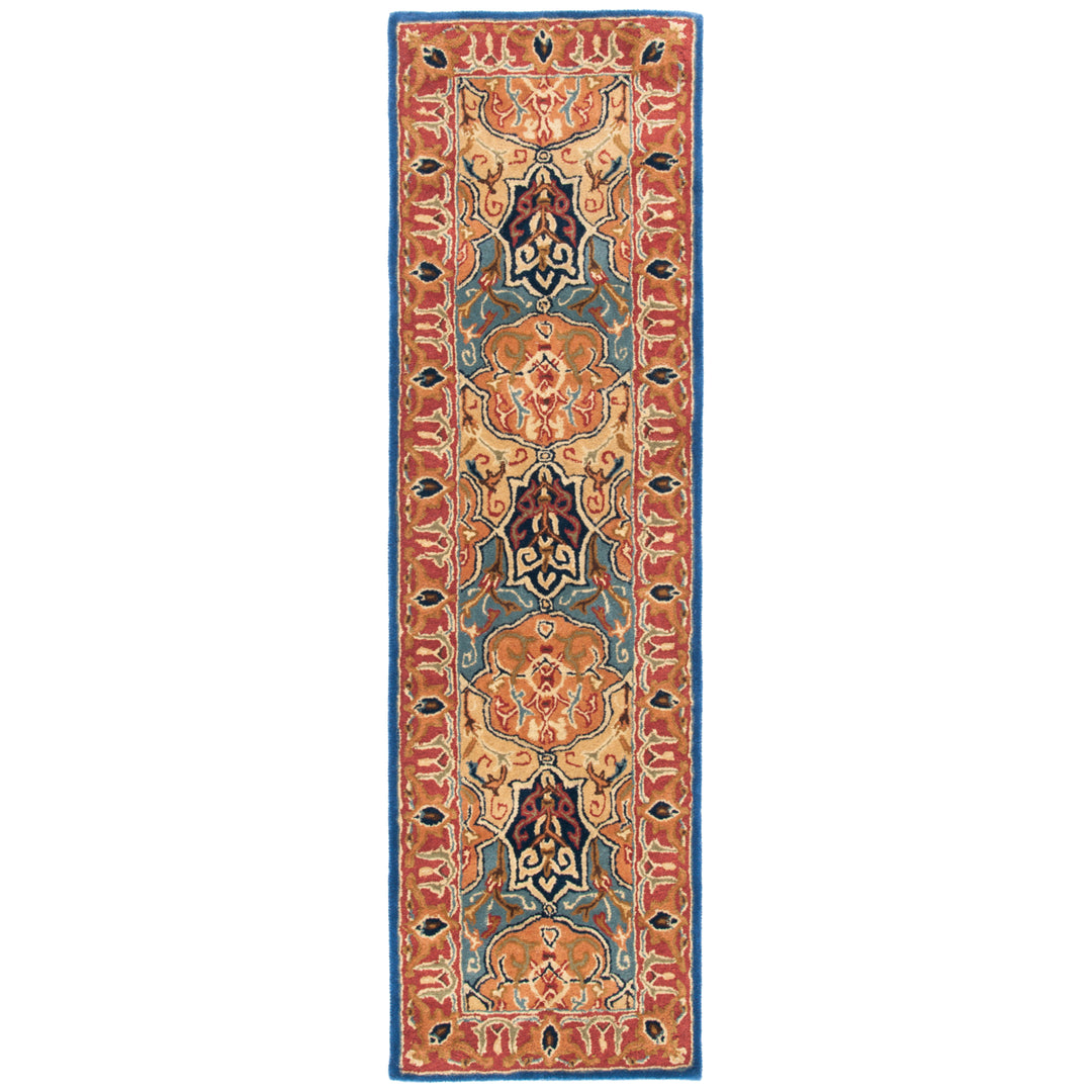 SAFAVIEH Heritage HG277M Handmade Blue / Red Rug Image 5