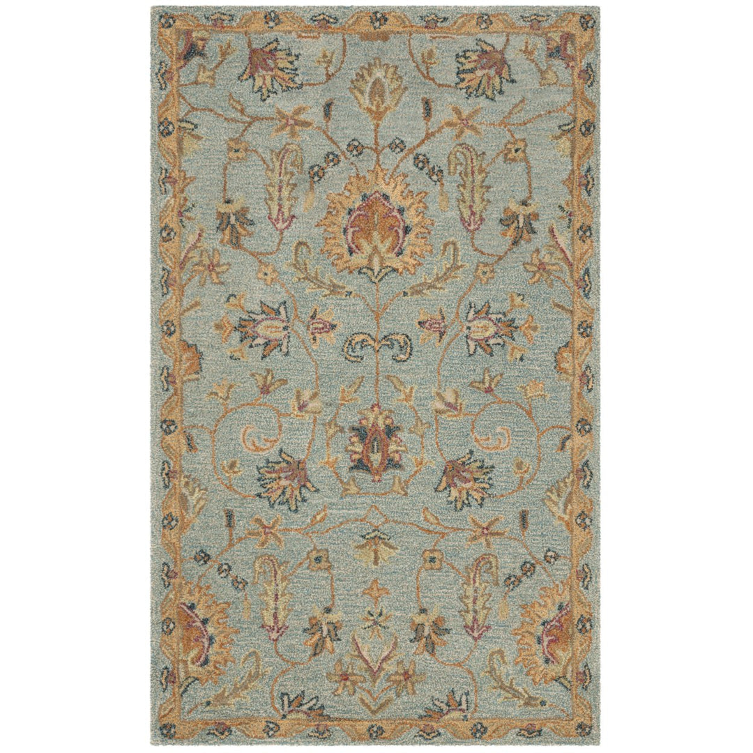 SAFAVIEH Heritage HG274A Handmade Light Blue / Multi Rug Image 8