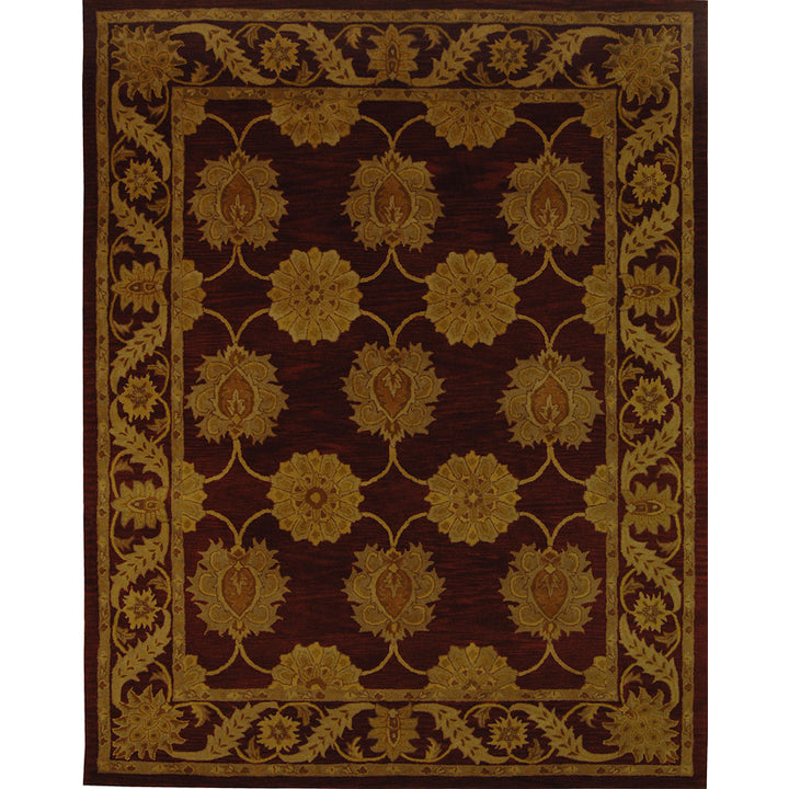 SAFAVIEH Heritage Collection HG314B Handmade Maroon Rug Image 1