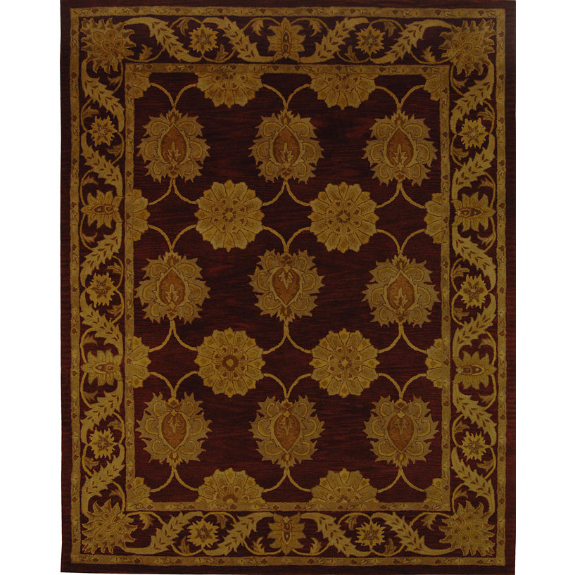 SAFAVIEH Heritage Collection HG314B Handmade Maroon Rug Image 1