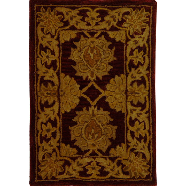 SAFAVIEH Heritage Collection HG314B Handmade Maroon Rug Image 2