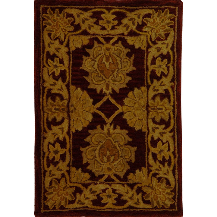 SAFAVIEH Heritage Collection HG314B Handmade Maroon Rug Image 1