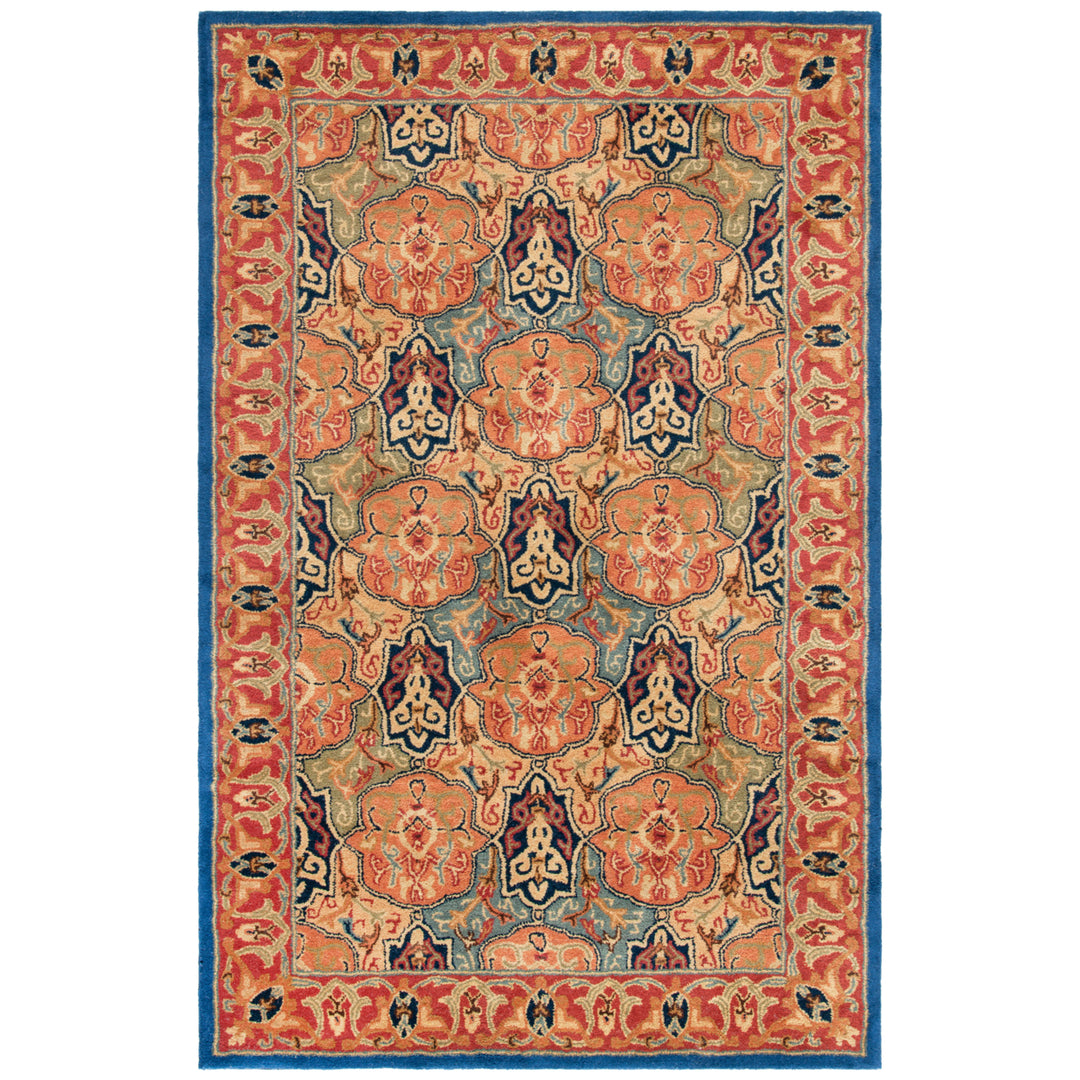 SAFAVIEH Heritage HG277M Handmade Blue / Red Rug Image 10