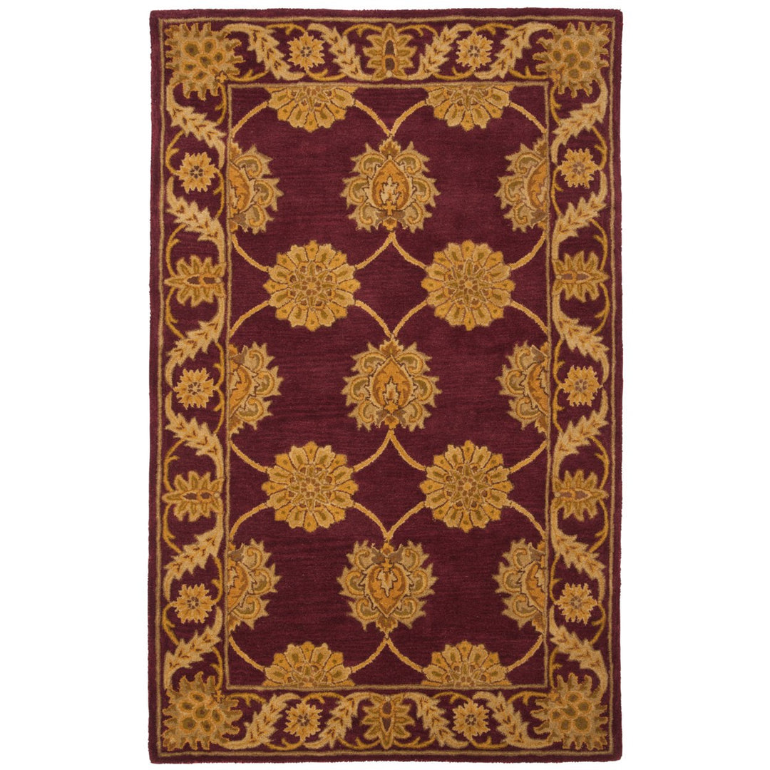 SAFAVIEH Heritage Collection HG314B Handmade Maroon Rug Image 8