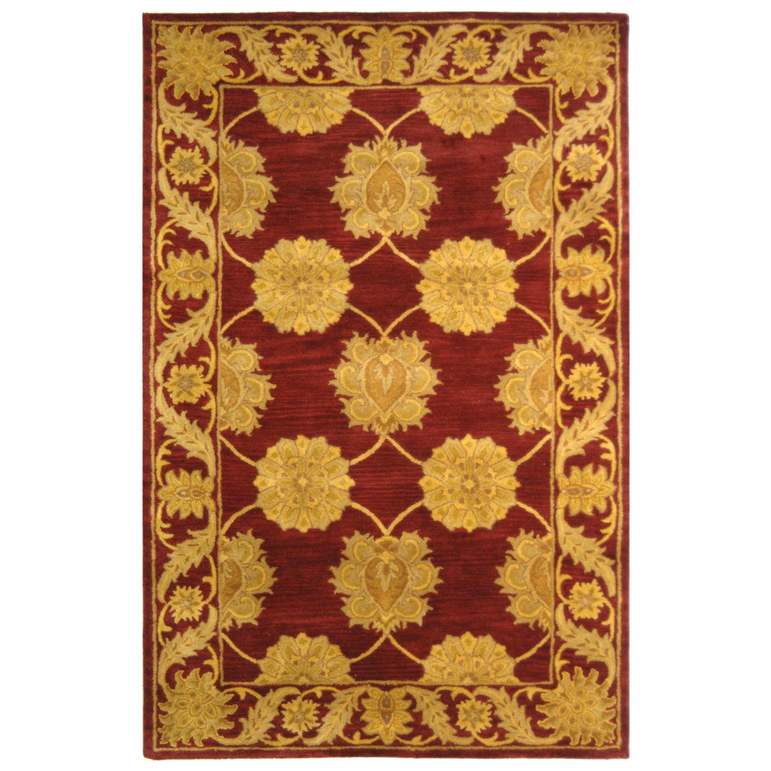 SAFAVIEH Heritage Collection HG314B Handmade Maroon Rug Image 9