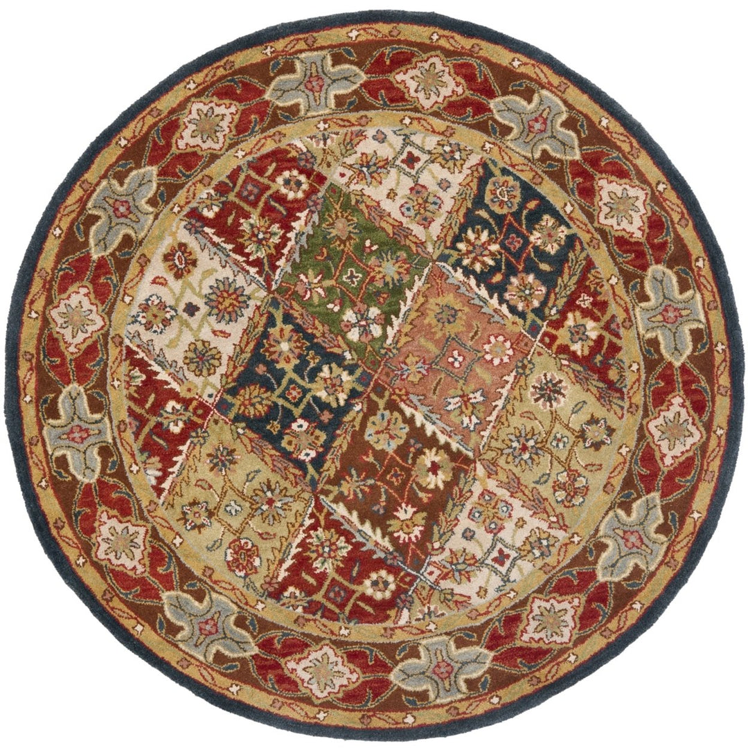 SAFAVIEH Heritage HG316B Handmade Green / Red Rug Image 4