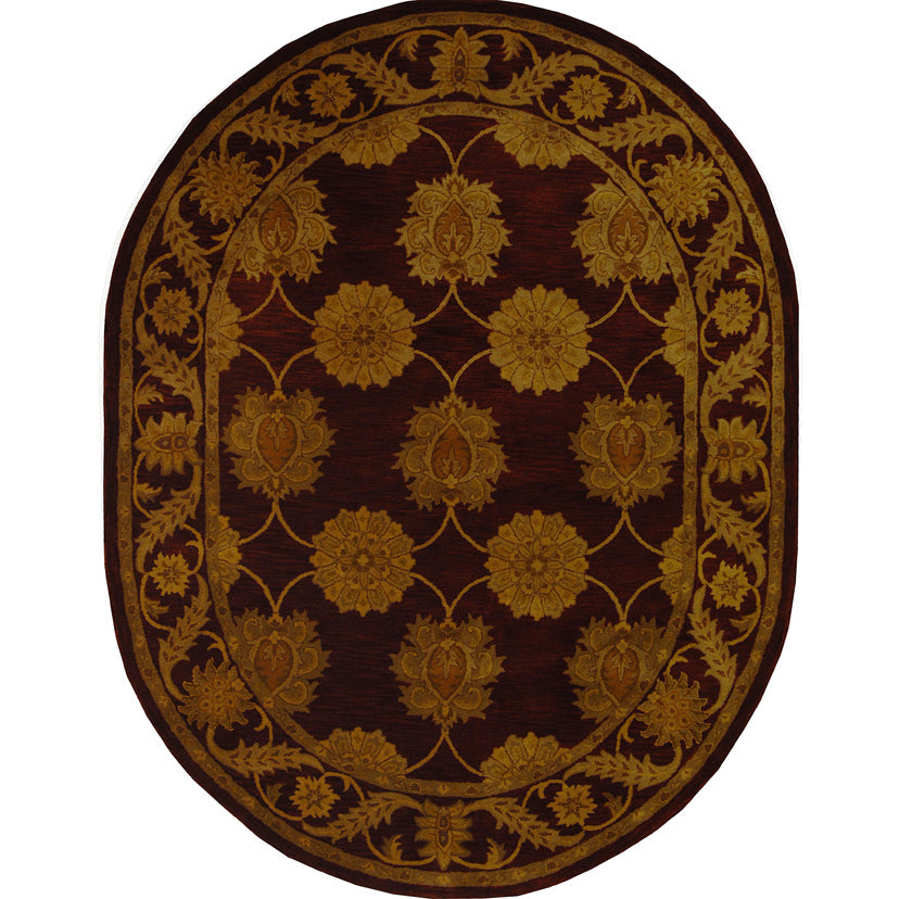 SAFAVIEH Heritage Collection HG314B Handmade Maroon Rug Image 11