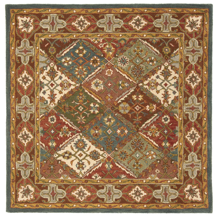 SAFAVIEH Heritage HG316B Handmade Green / Red Rug Image 6