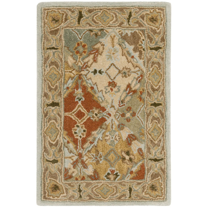 SAFAVIEH Heritage HG316C Light Blue / Light Brown Rug Image 1