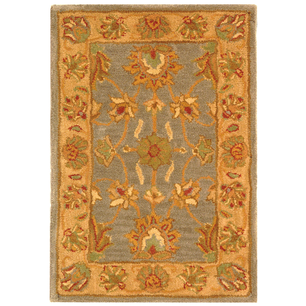 SAFAVIEH Heritage HG343B Handmade Blue / Beige Rug Image 2