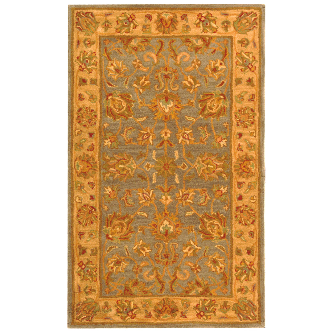 SAFAVIEH Heritage HG343B Handmade Blue / Beige Rug Image 5