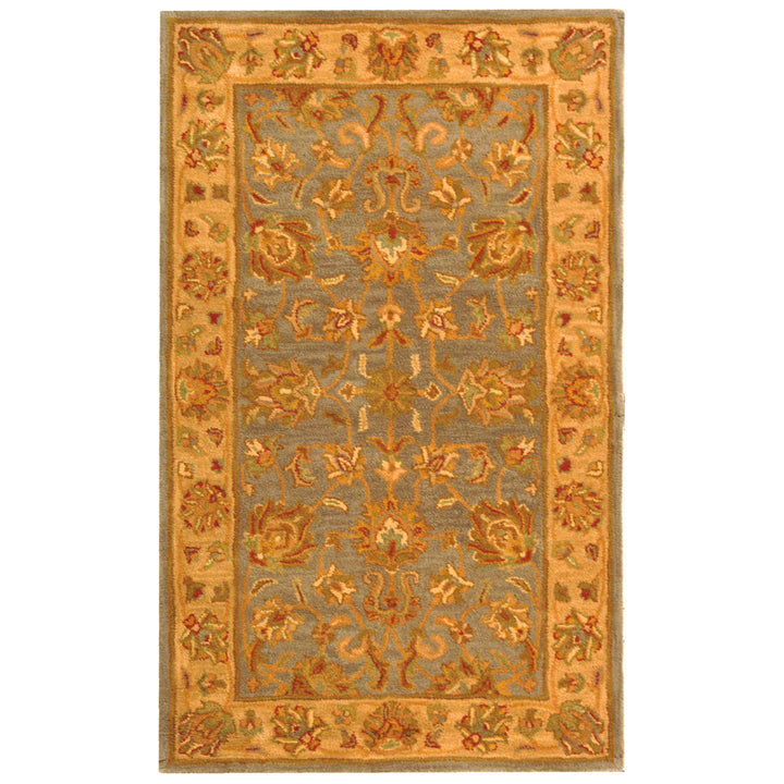 SAFAVIEH Heritage HG343B Handmade Blue / Beige Rug Image 5