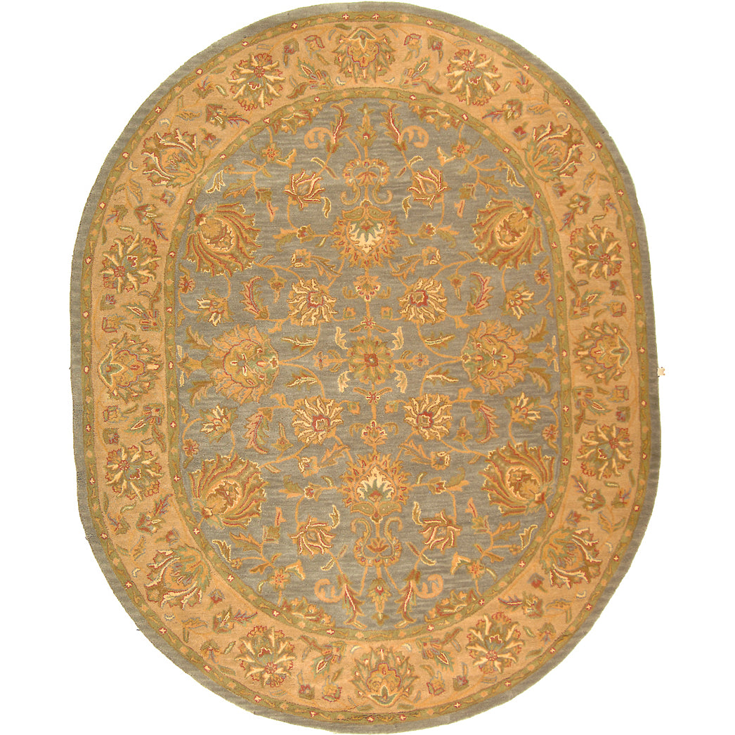 SAFAVIEH Heritage HG343B Handmade Blue / Beige Rug Image 9